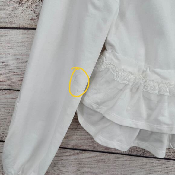 Sundae School Lace Accent Full Zip Hoodie Women's XS White Made in Heaven - Picture 6 of 10